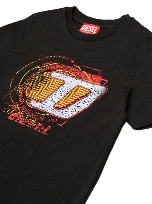 T-shirt bambino Diesel nera a manica corta DIESEL KIDS | J025890GRAIK900